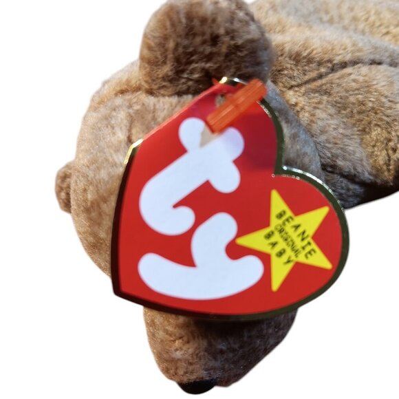 Ty Beanie Original Baby, Pecan the Bear Stuffed Animal, New with Tags - Picture 4 of 5